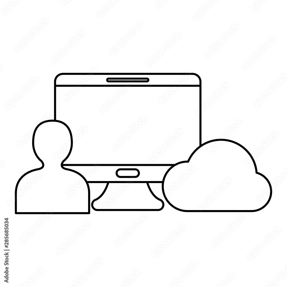 social media marketing with desktop computer social media marketing with desktop computer