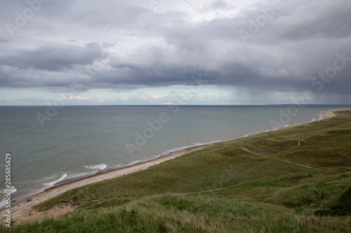 Dunkle Wolken an der Nordseek  ste in D  nemark