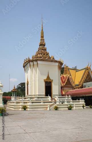 Mandapa of Satra and Tripitaka at Royal Palace (Preah Barum Reachea Veang Nei Preah Reacheanachak Kampuchea) in Phnom Penh. Cambodia photo