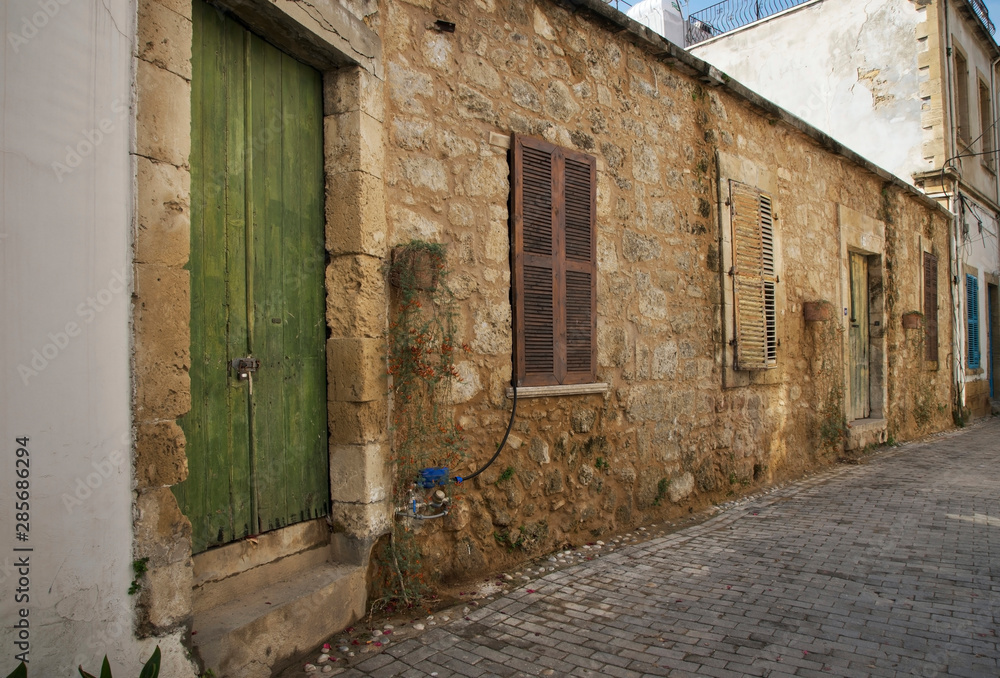 Old street at historical district of Kyrenia. Cyprus Old street at historical district of Kyrenia. Cyprus