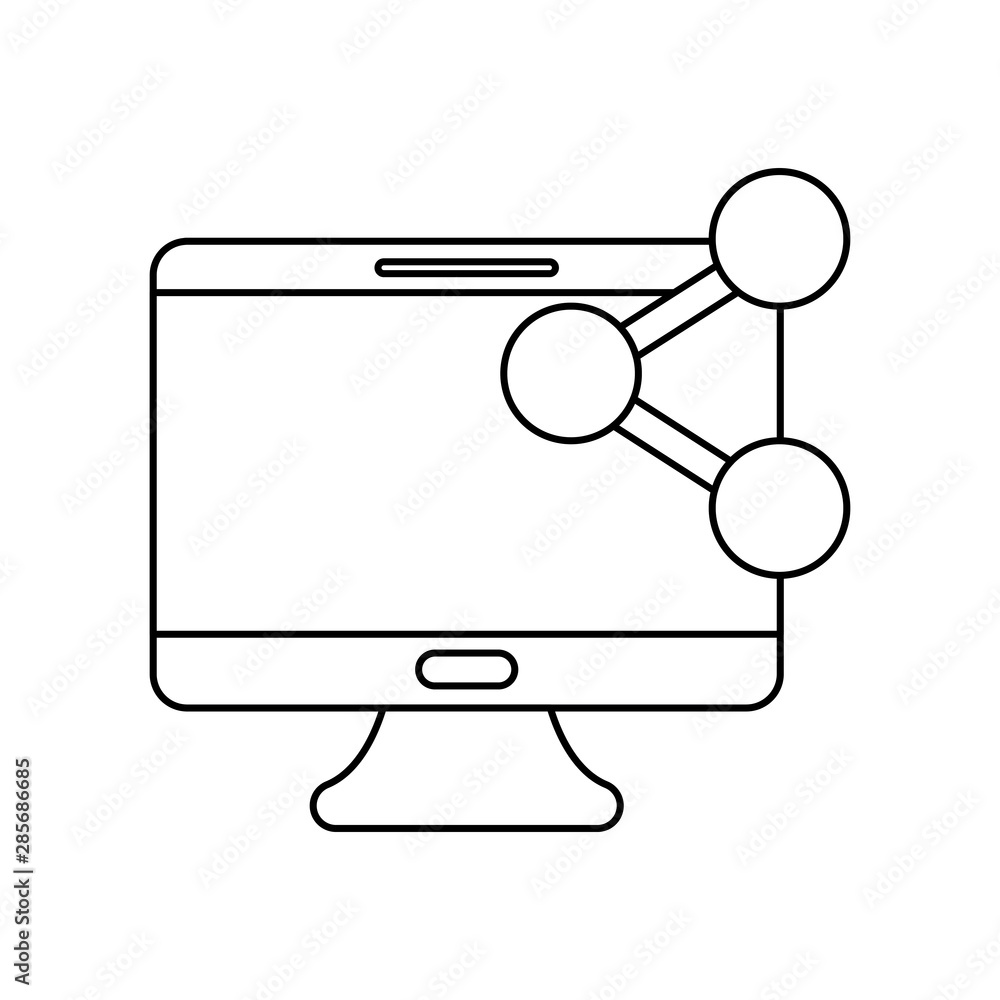 social media marketing with desktop computer social media marketing with desktop computer