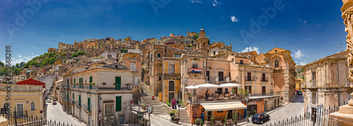 Panoramic view of the ancient city of Ragusa Ibla in Sicily, Italy. photo