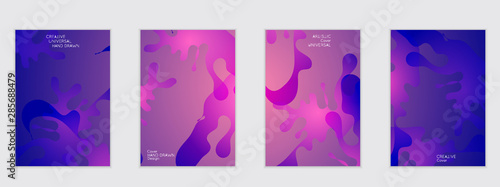 Templates with wavy shapes overlapping on bright gradient background © Zebra Finch