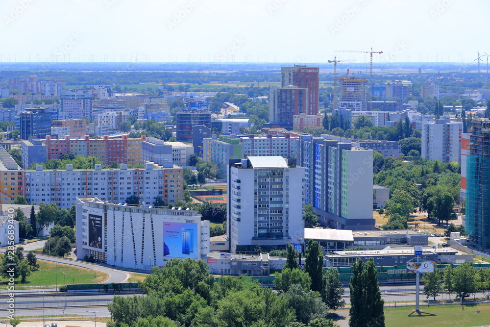 Obraz premium Top View to blocks of flats in Bratislava, Slovak Republic