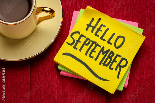 Hello September welcome note