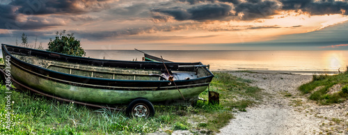 Gulf of Riga in Kurzeme coastal region is a beautiful territory where the history of traditional Latvian fisheries meets with marvelous scenic seascapes photo