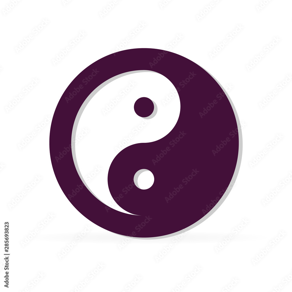Sign of Chinese philosophy of the symbol of Confucianism. Icon