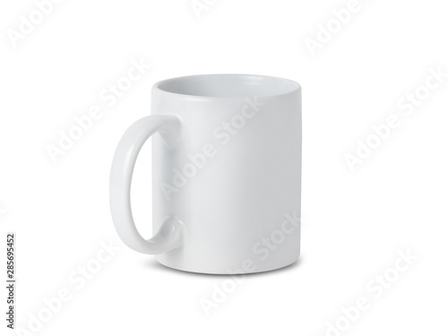White mug cup mockup for your design isolated on white background with clipping path.