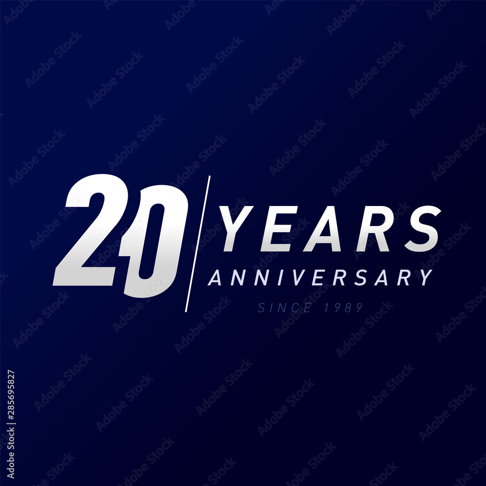 20 years anniversary vector template design illustration. 20th year anniversary silver numbers. Greetings, award, celebration. Celebrating 2 idea and sale 20% off. Awards ceremony place logotype 20 years anniversary vector template design illustration. 20th year anniversary silver numbers. Greetings, award, celebration. Celebrating 2 idea and sale 20% off. Awards ceremony place logotype