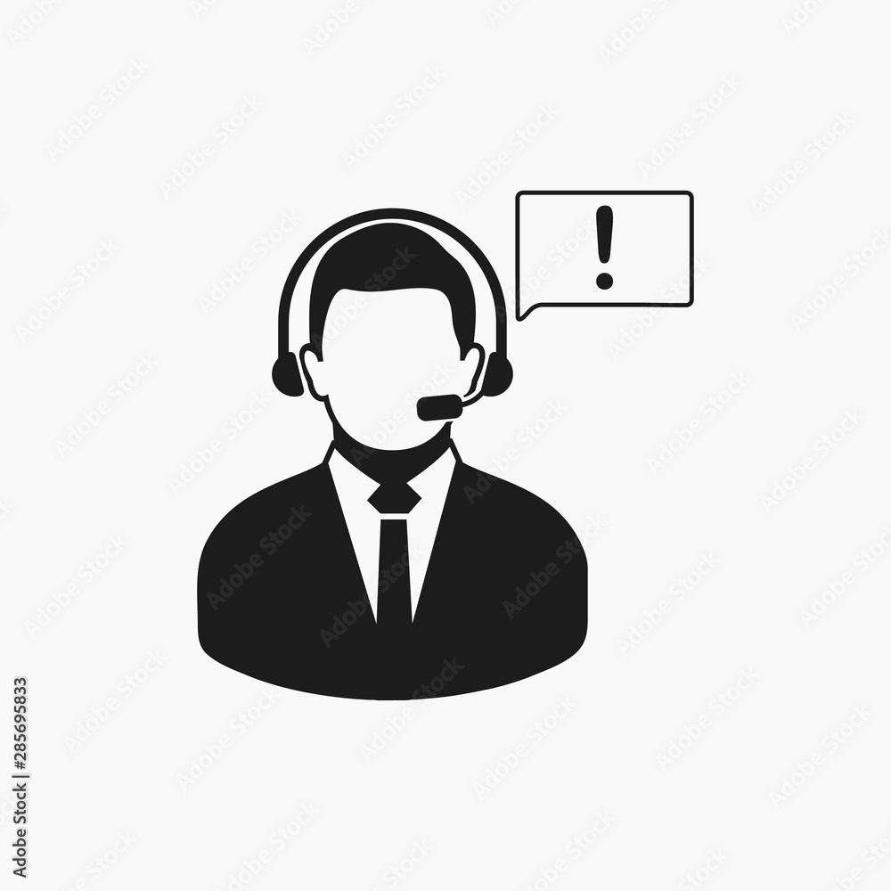 Customer care icon. Flat style vector EPS.