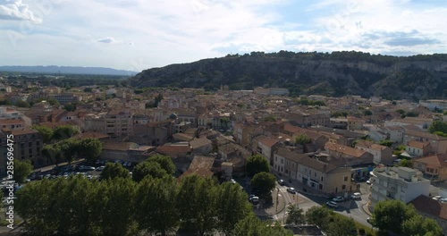 Cavaillon aerial approach, Vaucluse, France