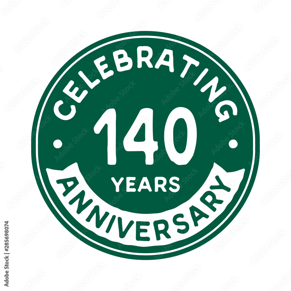 140 years anniversary logo template. Vector and illustration. 140 years anniversary logo template. Vector and illustration.