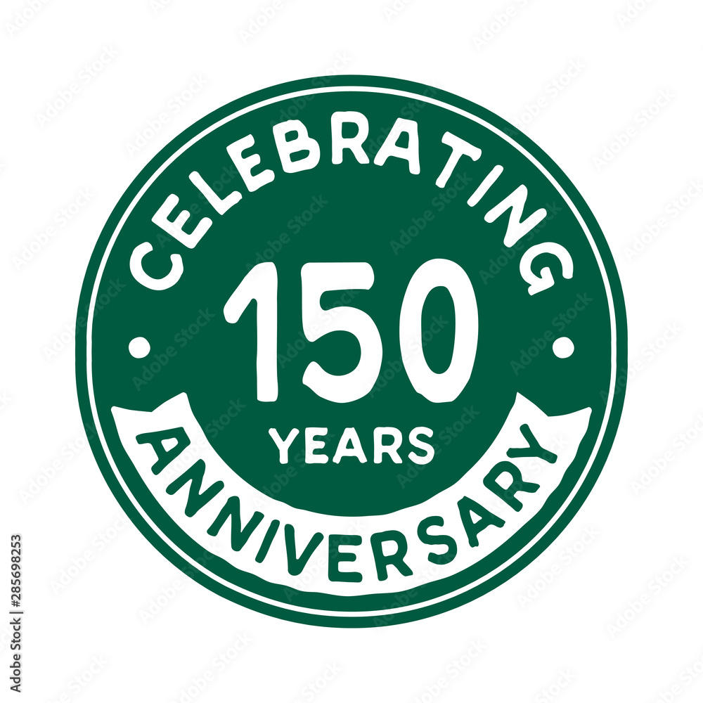 150 years anniversary logo template. Vector and illustration.