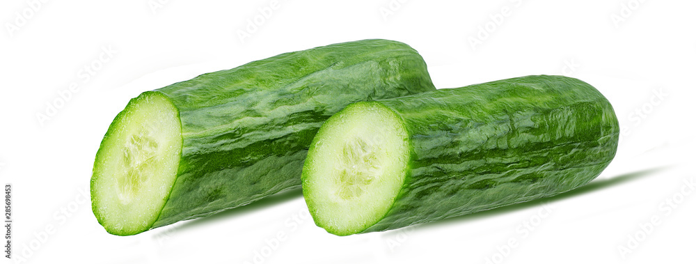 Fresh cucumber isolated on white background with clipping path Fresh cucumber isolated on white background with clipping path