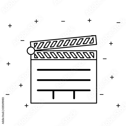 clapboard cinema director isolated icon