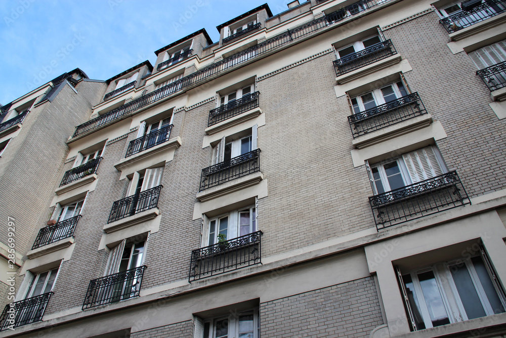 Obraz premium flat building in Paris (France)