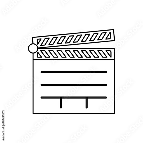 clapboard cinema director isolated icon