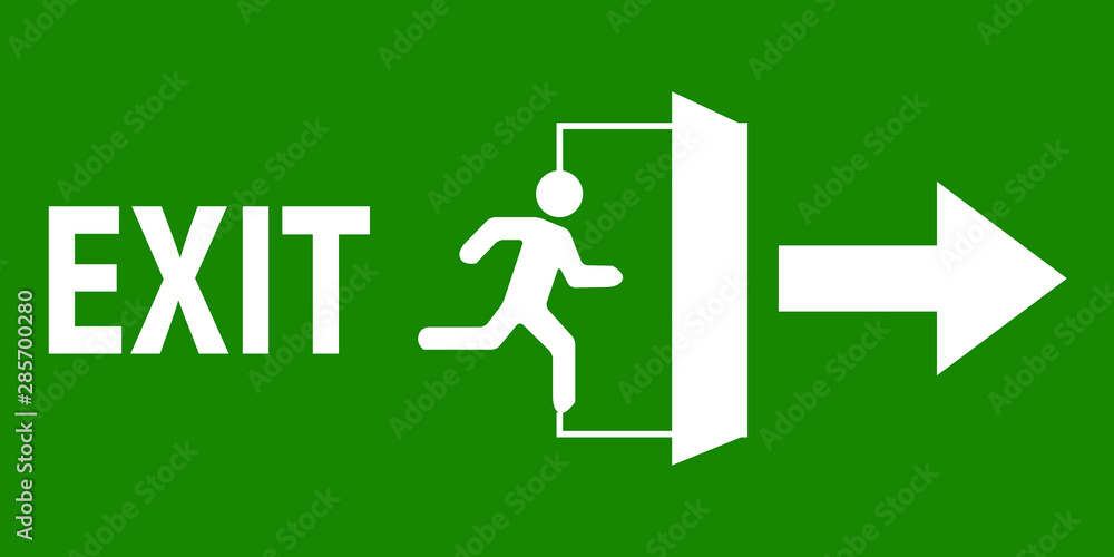 emergency fire exit. exit icon, vector illustration. emergency fire exit. exit icon, vector illustration.