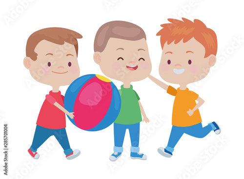 Cute happy kids having fun