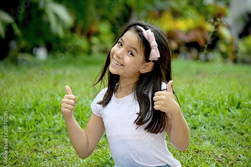 Girl With Thumbs Up
