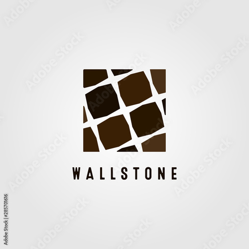 carpentry wall stone logo design vector icon illustration