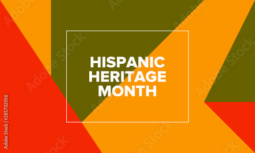 National Hispanic Heritage Month in September and October. Hispanic and Latino Americans culture. Celebrate annual in United States. Poster, card, banner and background. Vector illustration