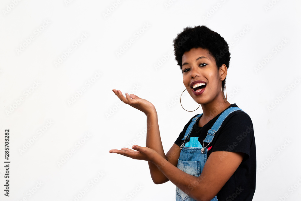 black woman portrait isolated, white background black woman portrait isolated, white background