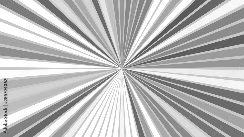 Obraz premium Grey abstract psychedelic ray burst background - vector graphic from striped rays