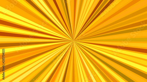 Orange psychedelic abstract striped ray burst background design - vector blast illustration