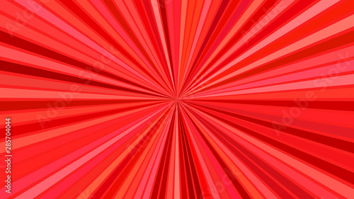 Red psychedelic abstract striped ray burst background design - vector explosion illustration