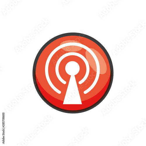 antena button with wifi connection