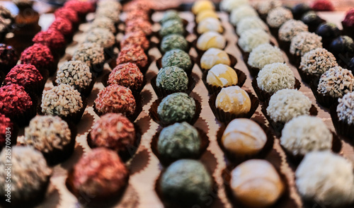 Colorful sweets and cookies from the market