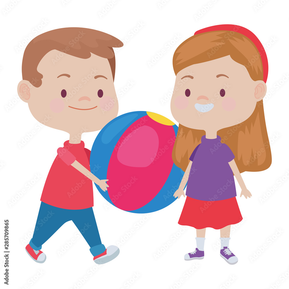 Cute happy kids having fun cartoons Cute happy kids having fun cartoons
