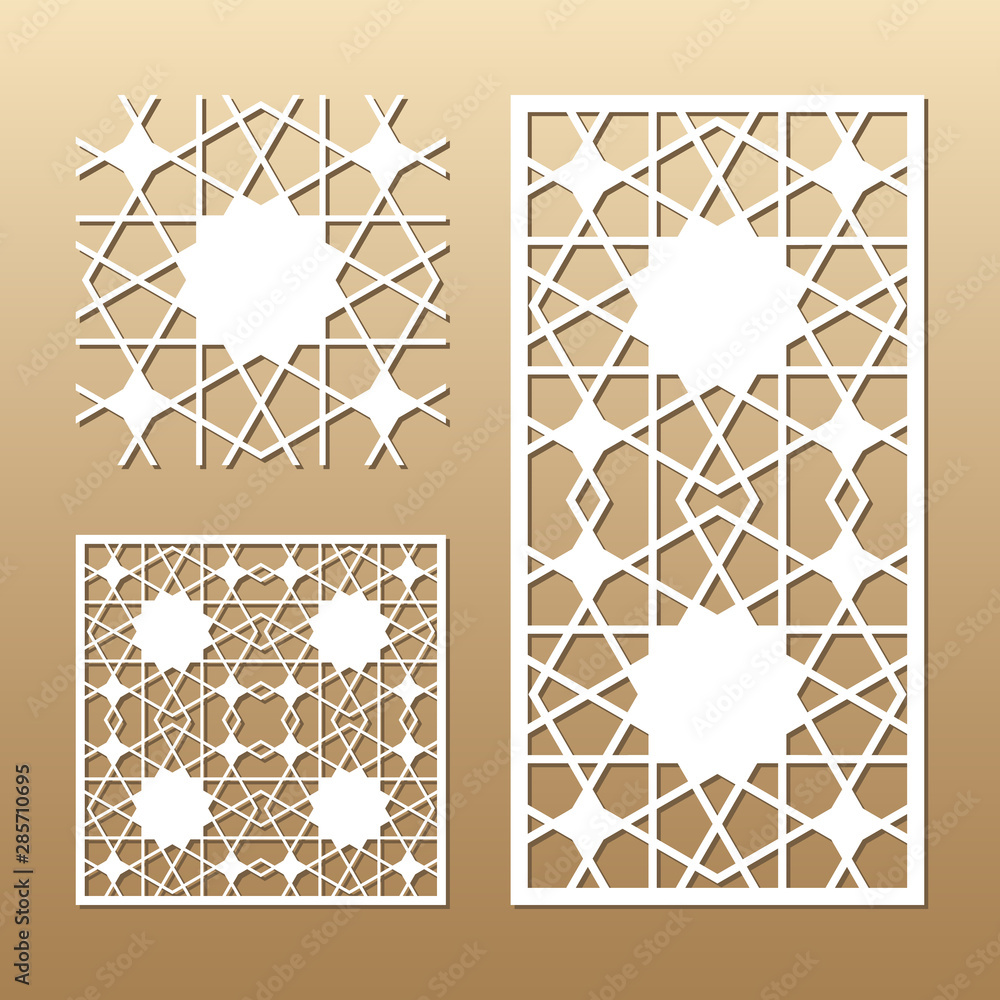 Laser cut vector panel Laser cut vector panel