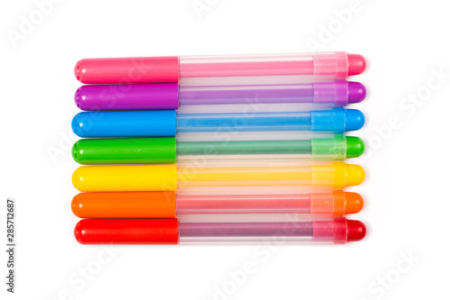 Colorful Felt Tip Pens .Multicolored Felt-Tip Pens .Multicolored Felt-Tip Pens isolated on a white background .