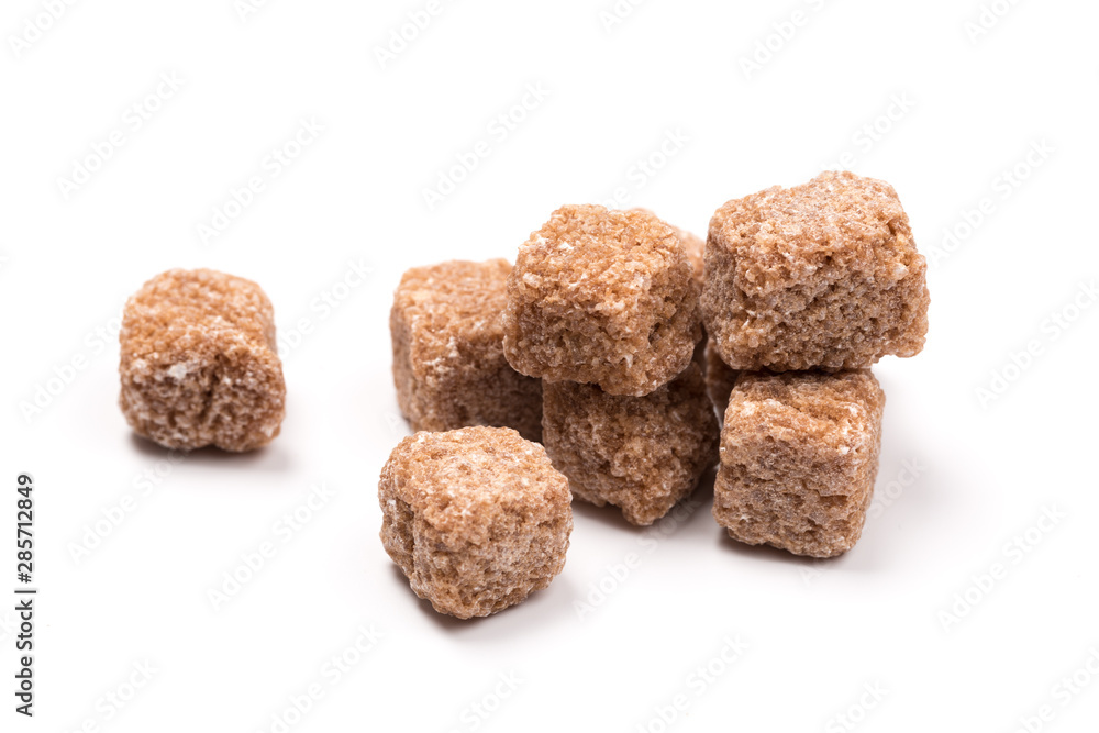 brown sugar isolated on white background. Top view. brown sugar isolated on white background. Top view.