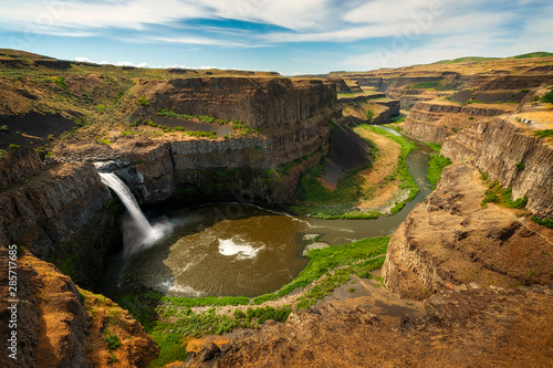 Palouse Falls, Washington. The iconic Palouse Falls has been deemed the official waterfall of Washington State. Palouse Falls remains as one of the magnificent and lasting remnants of glacial floods.
