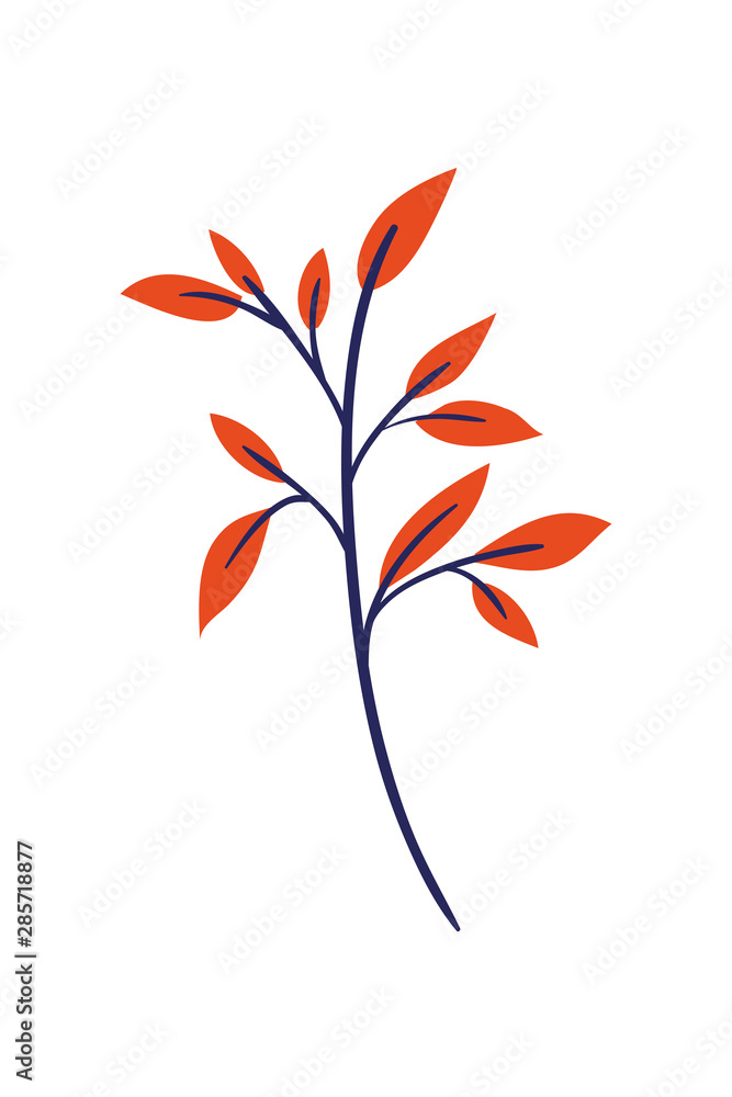 branch with leaf isolated icon branch with leaf isolated icon