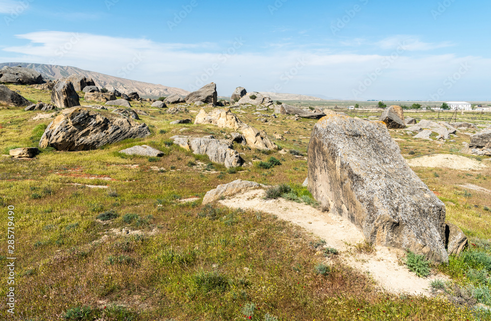 Landscape in Kichikdash area of Gobustan, Azerbaijan