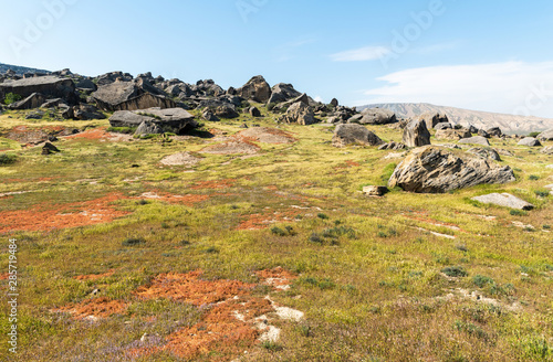 Landscape in Kichikdash area of Gobustan, Azerbaijan photo