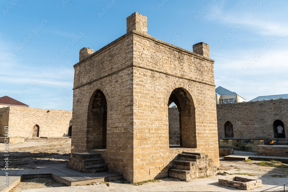 Ateshgah fire temple in Surakhani town, a suburb of Baku, Azerbaijan.