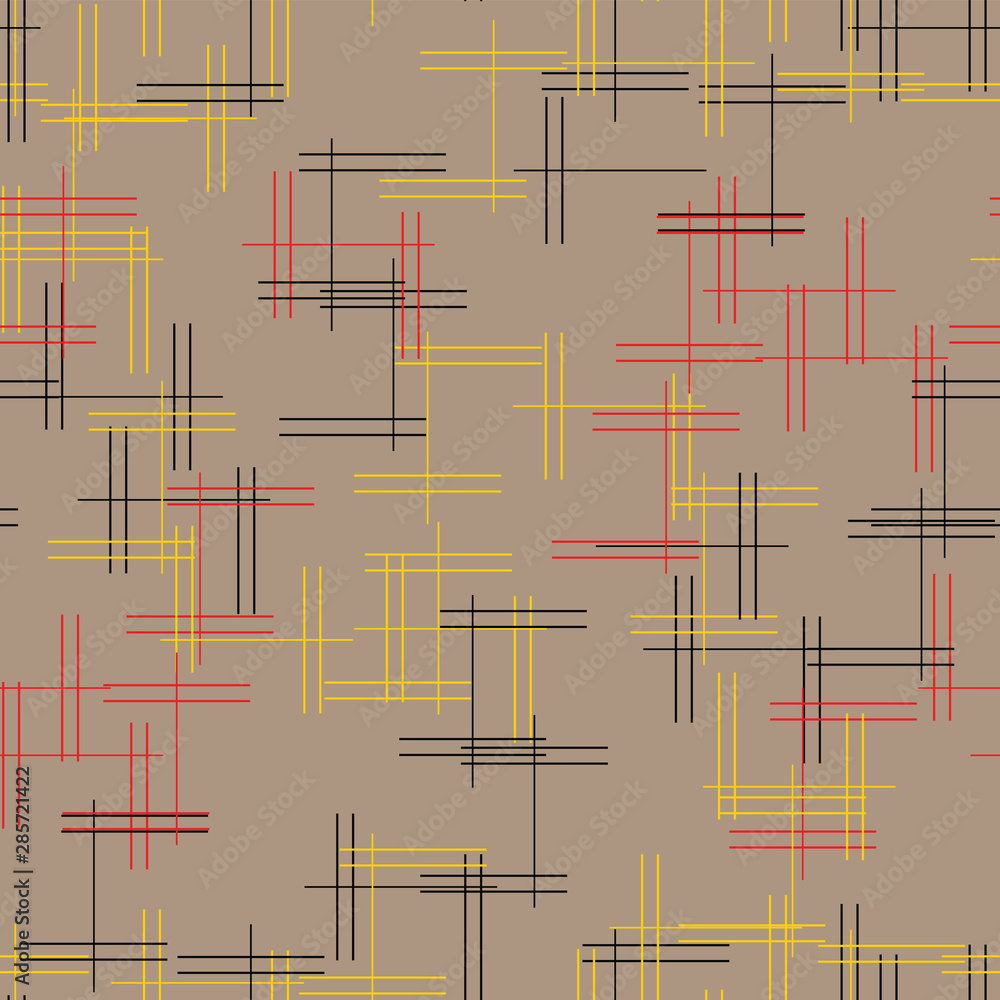Seamless geometric pattern lines texture design brown background