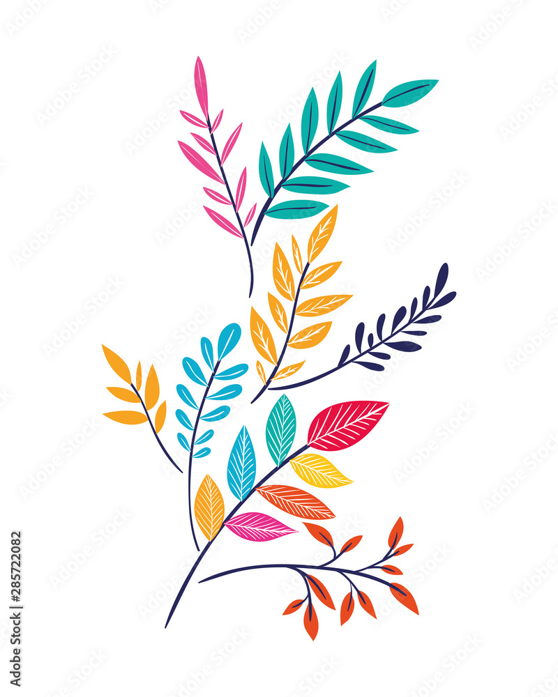 Fototapeta premium branch with leaf isolated icon