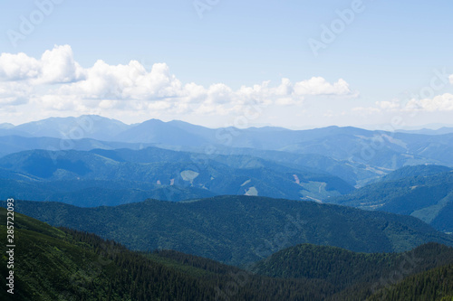Photos of mountain ranges in the Carpathians
