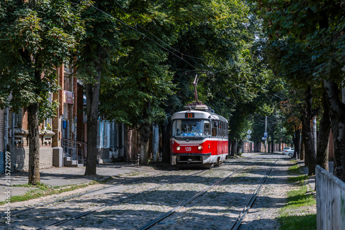 Municipal tram of Krasnodar, Russia, August 23, 2019