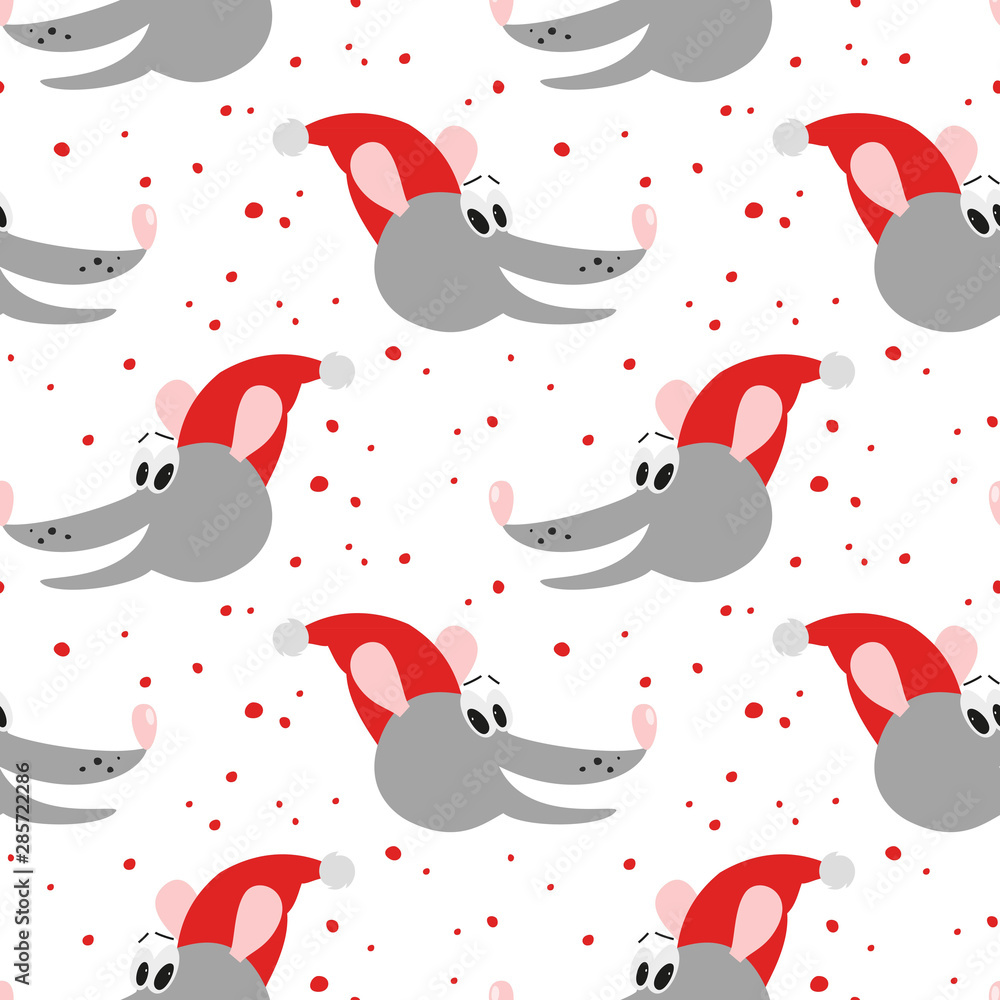 Seamless pattern with cute mouses.