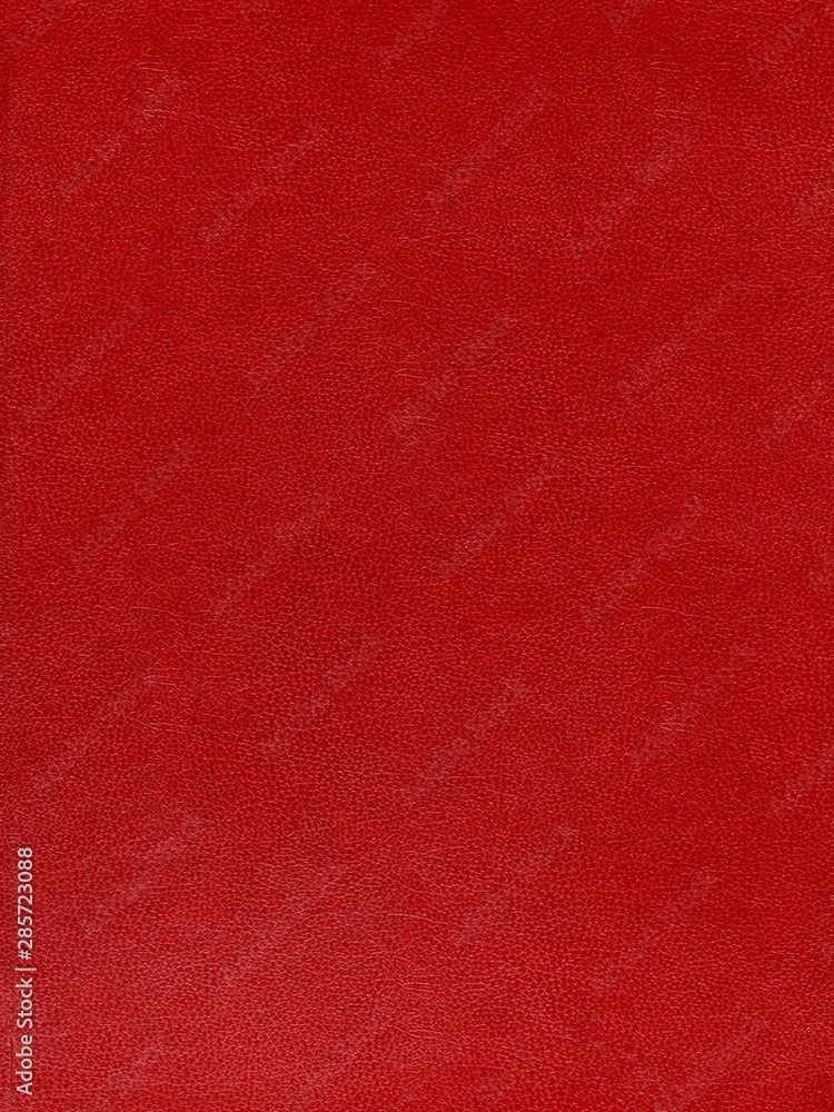 Fototapeta premium Artificial leather texture. Red old book cover. Rough surface with embossed. Blank retro page. Empty place for text. Perfect for background and vintage style design.