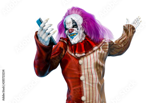clown is taking a selfie