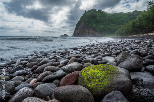 Pololu Valley Beach on the Big Island oh Hawaii photo