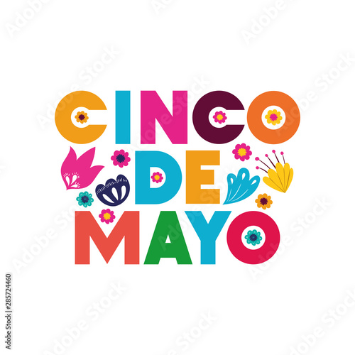 cinco de mayo label isolated icon